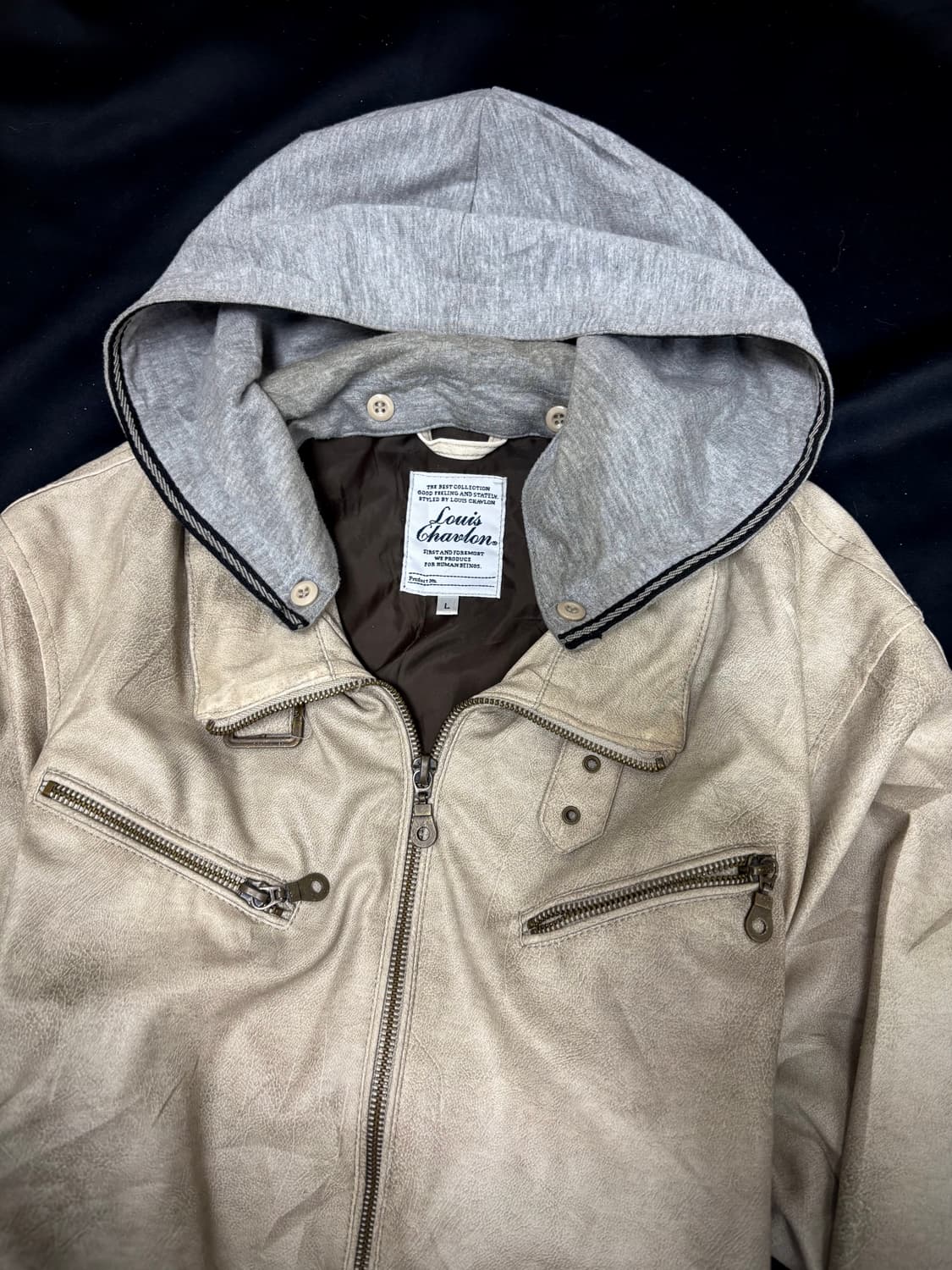 Dirty Washed Neck Buckle Detail Jacket 상품이미지5