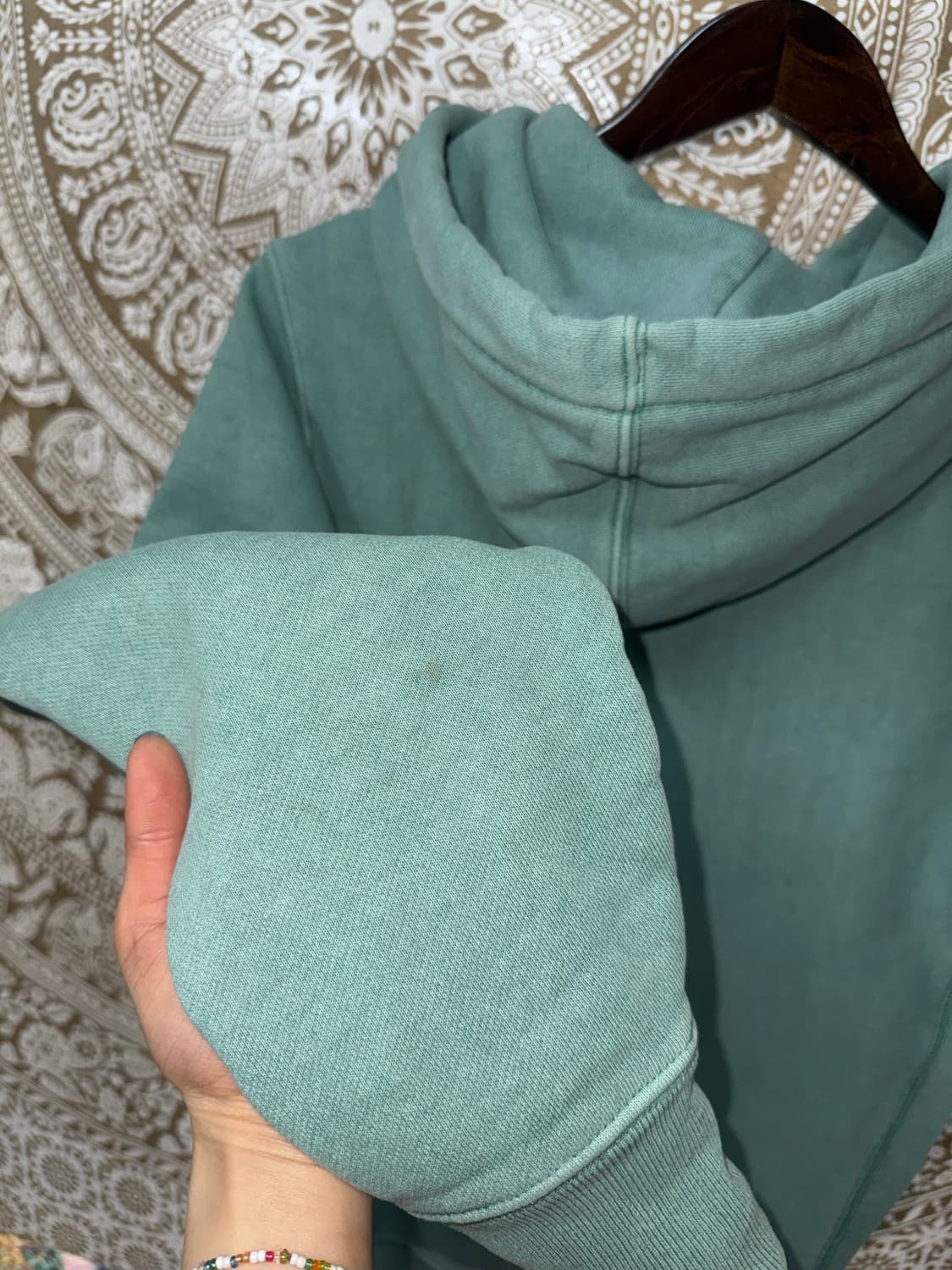 챔피온 리버스위브 민트 기모 후드티  상품이미지7