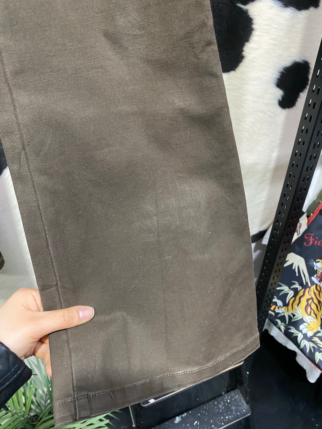 Et boite 로우라이즈 카키 부츠컷 카고팬츠 상품이미지5