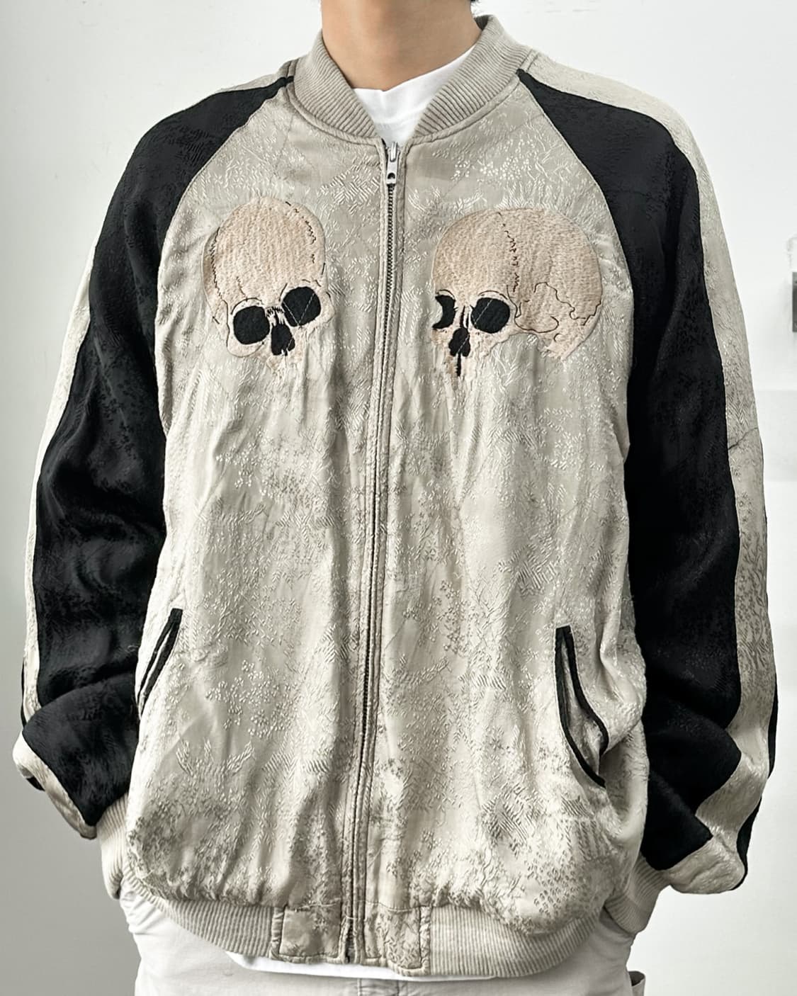 스크립트 수베니어 리버시블 레이온 사틴 스카쟌 상품이미지2