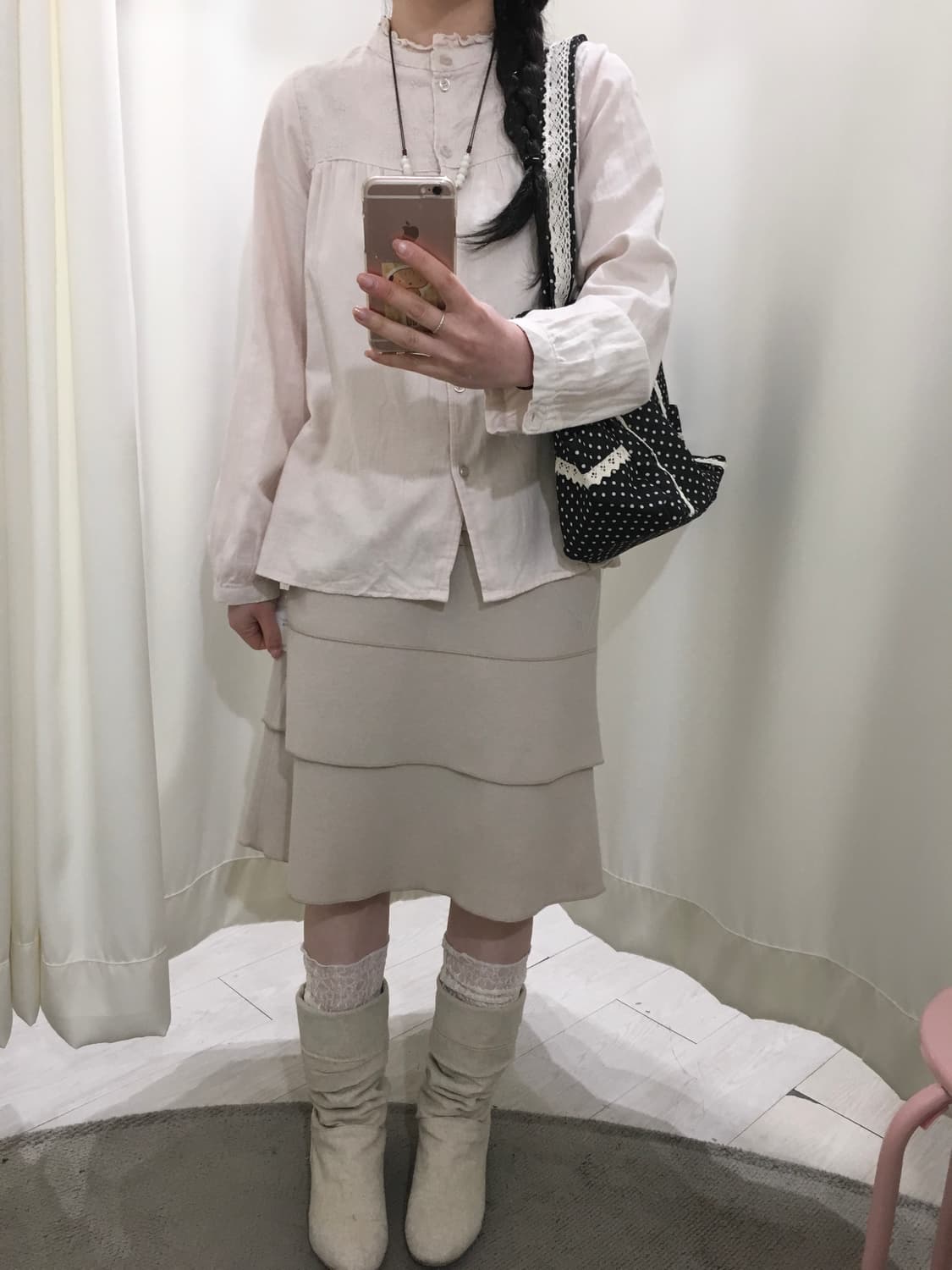 bellmount soft pink blouse 상품이미지5