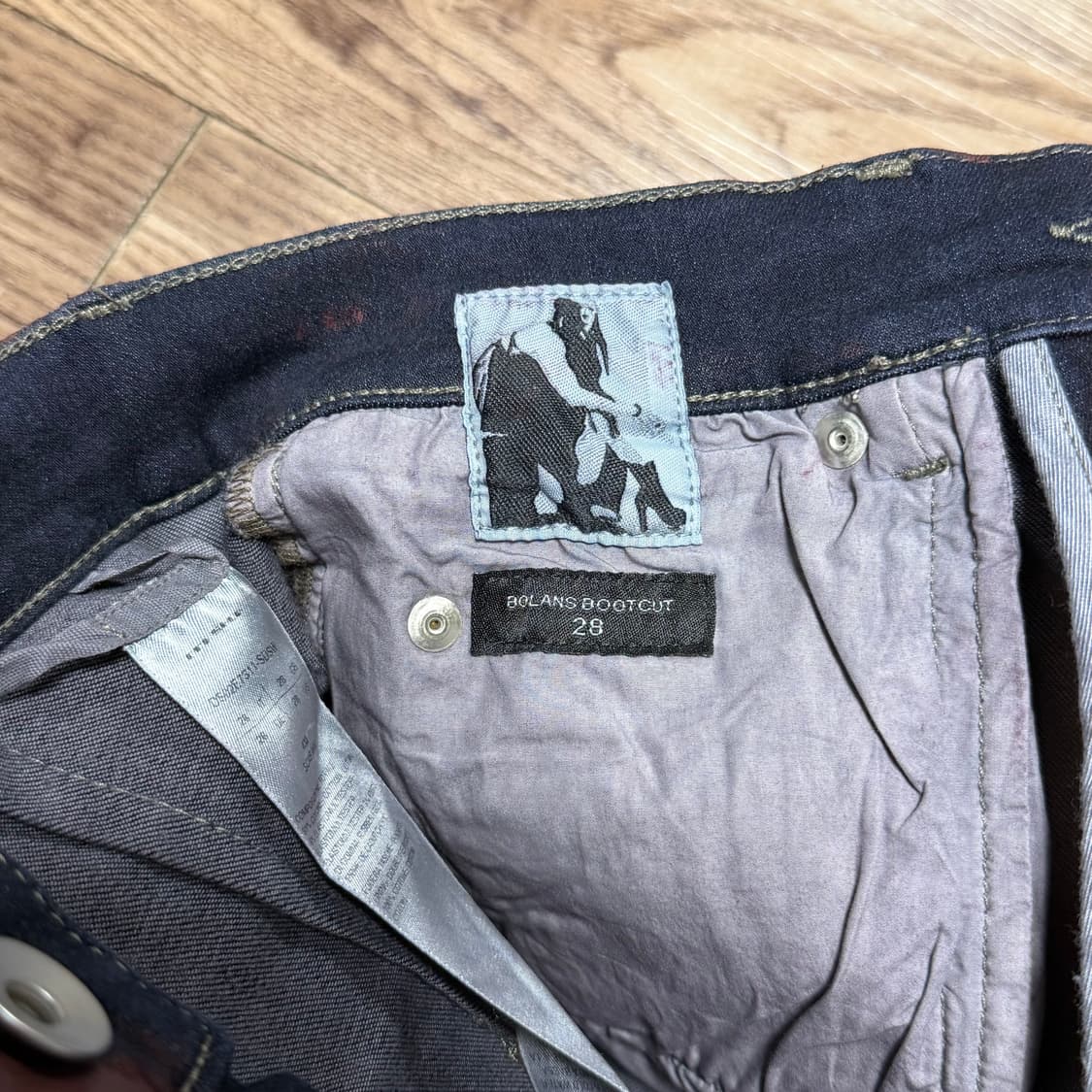 (새상품, 28) 릭오웬스 볼란부츠컷 sdsw 왁스 데님 상품이미지5