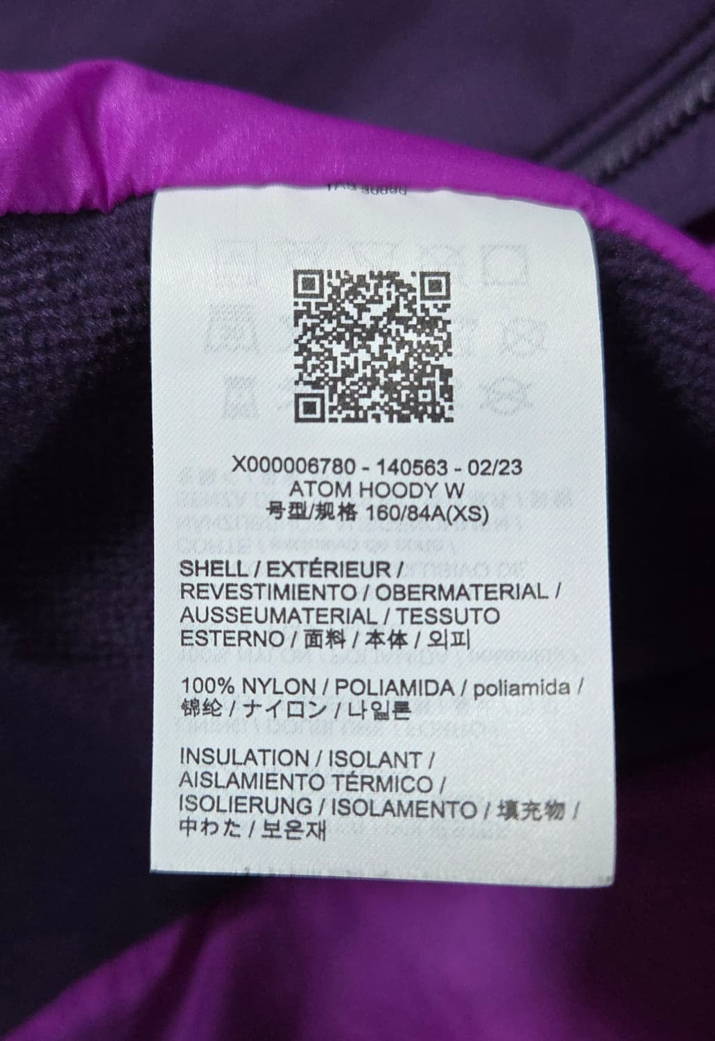 아크테릭스 아톰 후디 W 우먼즈 퍼플  상품이미지5