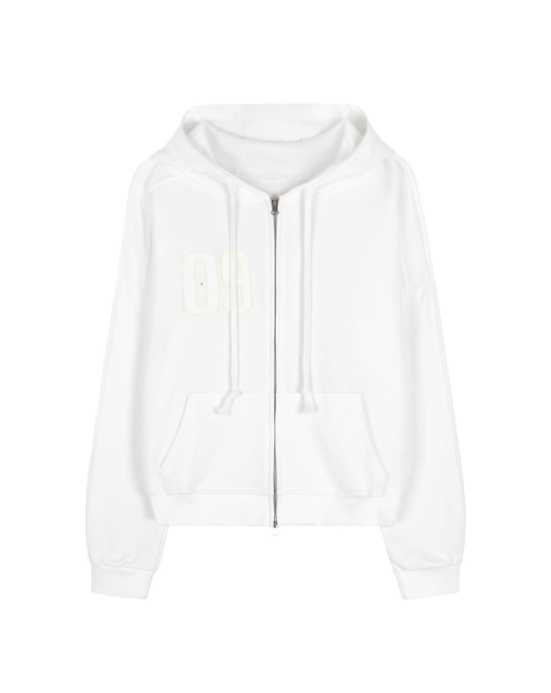 클리시어 09 넘버링 후드집업 화이트 상품이미지1