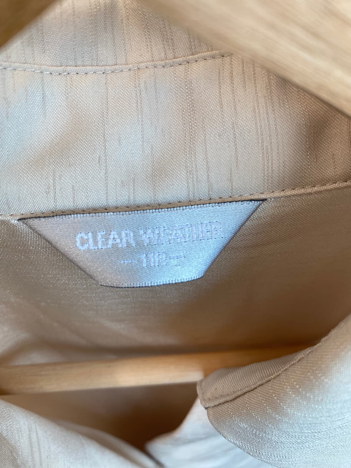CLEAR WEATHER 베이지 7부 셔츠(M) 상품이미지7