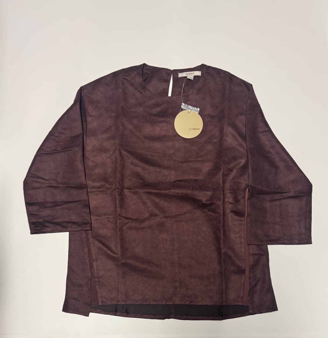 <새상품> 여성 SJ WANI 페이크 스웨이드 풀오버 블라우스 상품이미지1