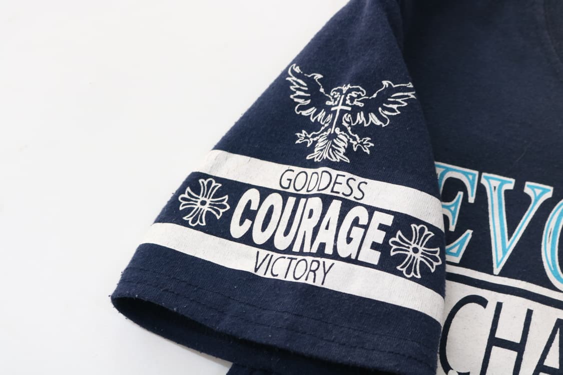 CISALPIN 시살핀 빈티지 그래픽 고딕 크로스 네이비 반팔 티셔츠 상품이미지4