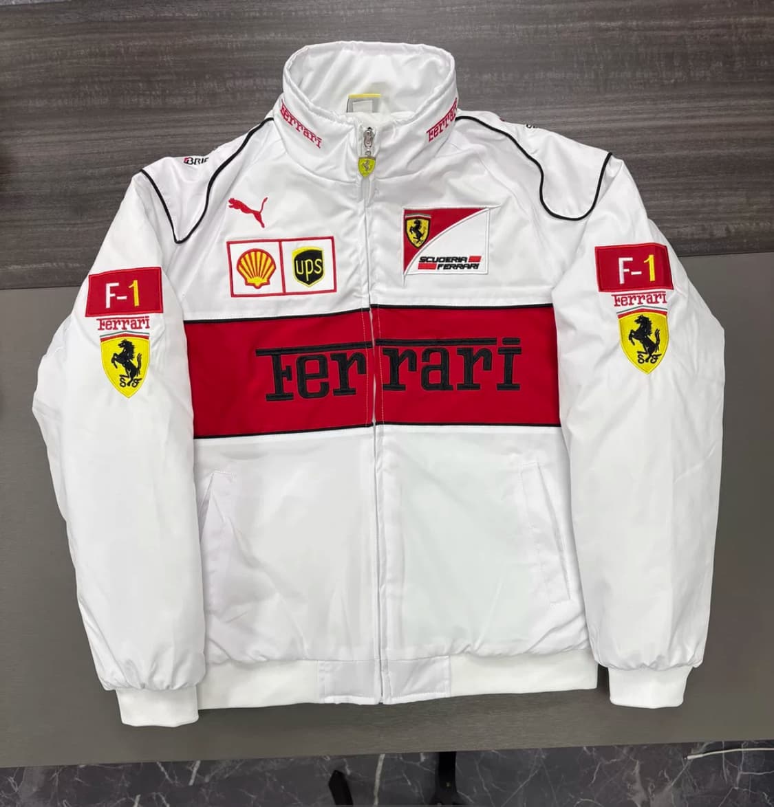 F1 페라리 레이싱 화이트 자켓 상품이미지1