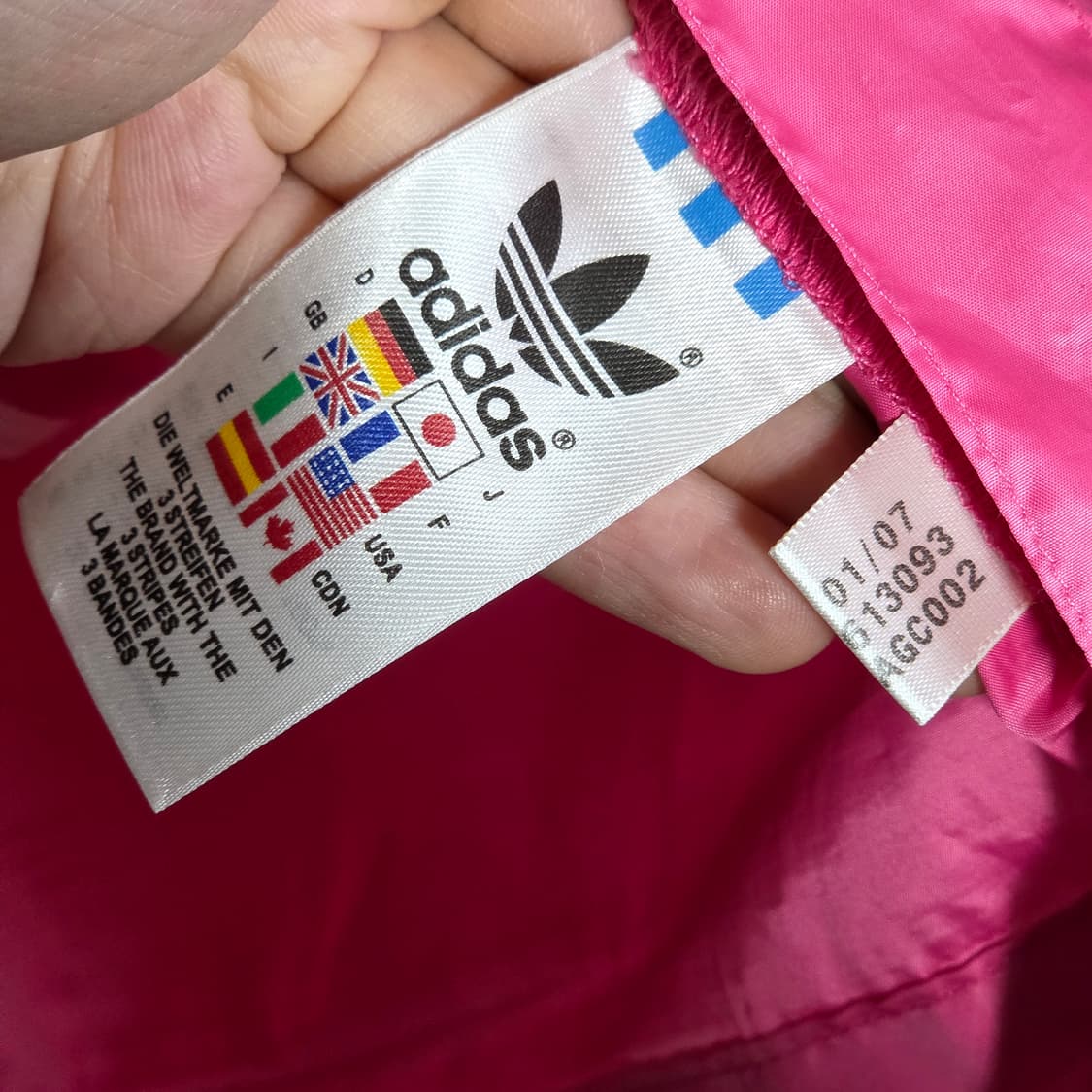 아디다스 핑크 삼선 바람막이 자켓 상품이미지9
