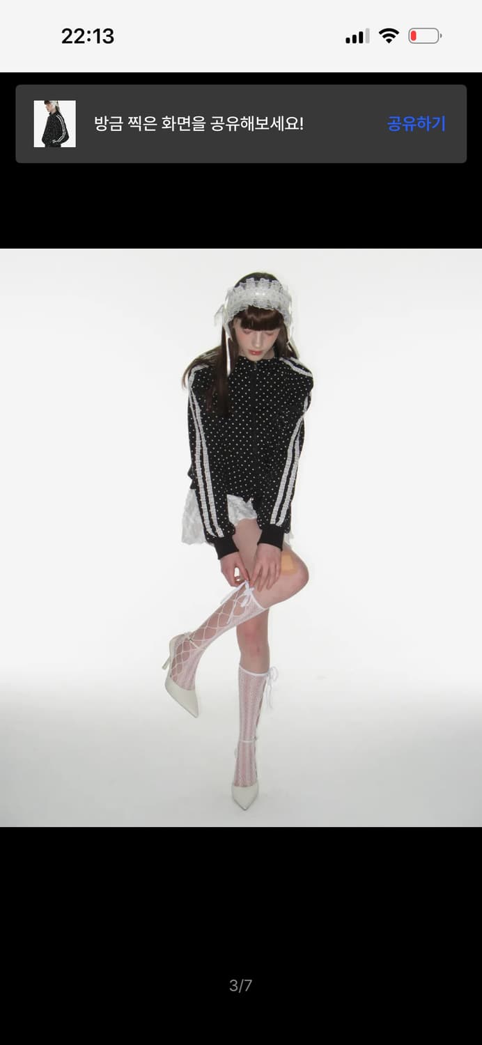 크랭크 로즈 도트 자켓 블랙 상품이미지2