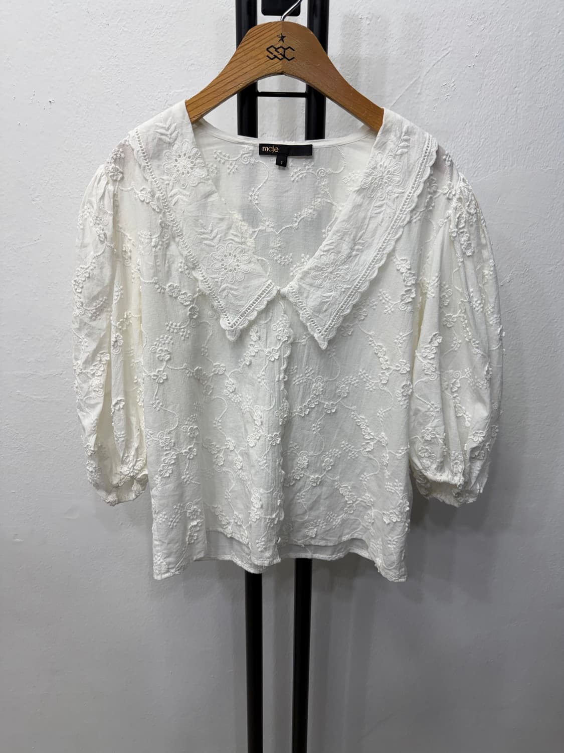 정품) maje 마쥬 신형 화이트 레이스 블라우스 1 상품이미지1