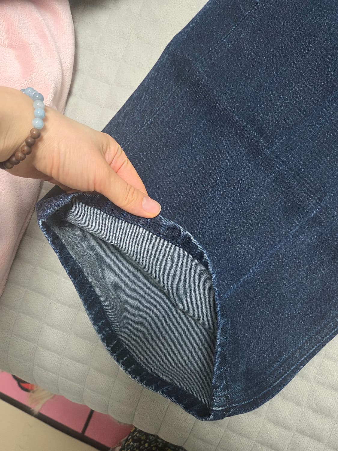 해칭룸 인디고 와이드 커브드 팬츠 상품이미지3