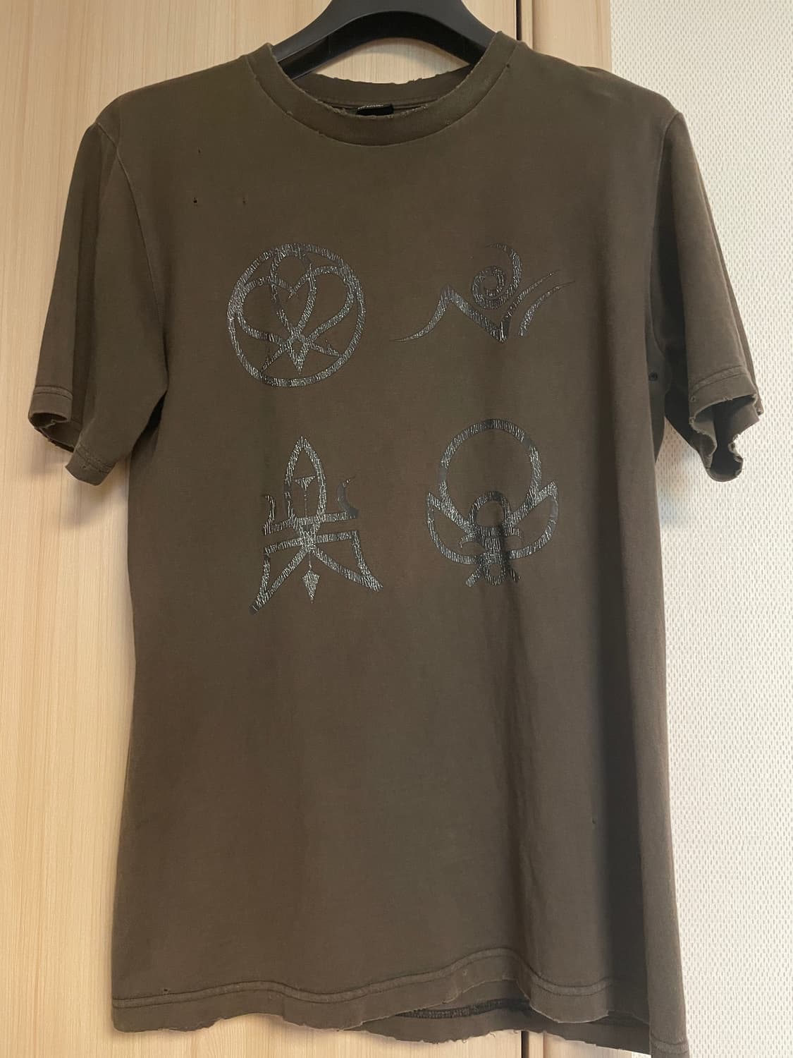 ss05 아카이브 넘버나인 레드제플린 glyph 반팔티셔츠 상품이미지1