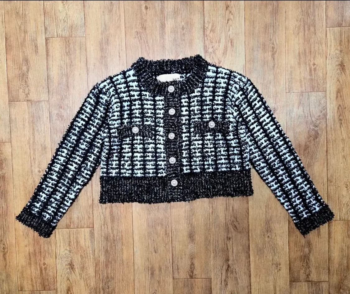 나인(NAIN) 페더 트위드 니트가디건 55-66 새상품 상품이미지4