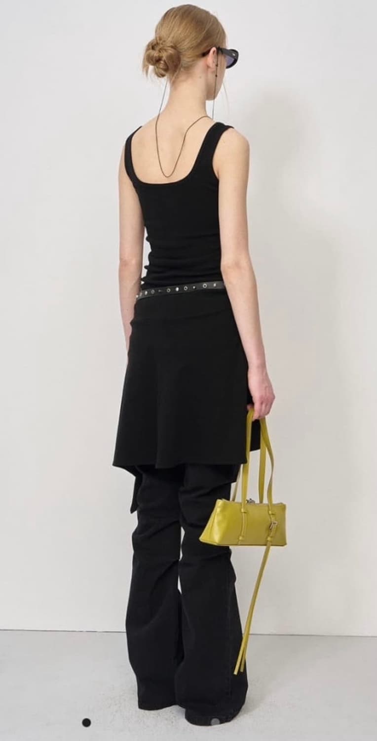 LCDC 뷔스티에 져지 원피스S 블랙  상품이미지5