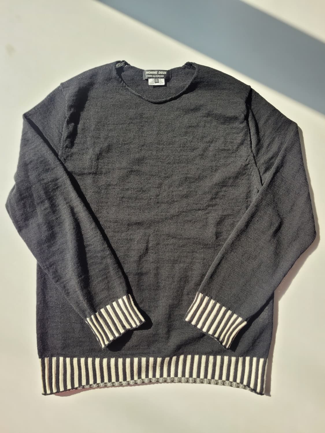 꼼데가르송 옴므 듀 엣지 롤넷 소매 디테일 니트 L 상품이미지1