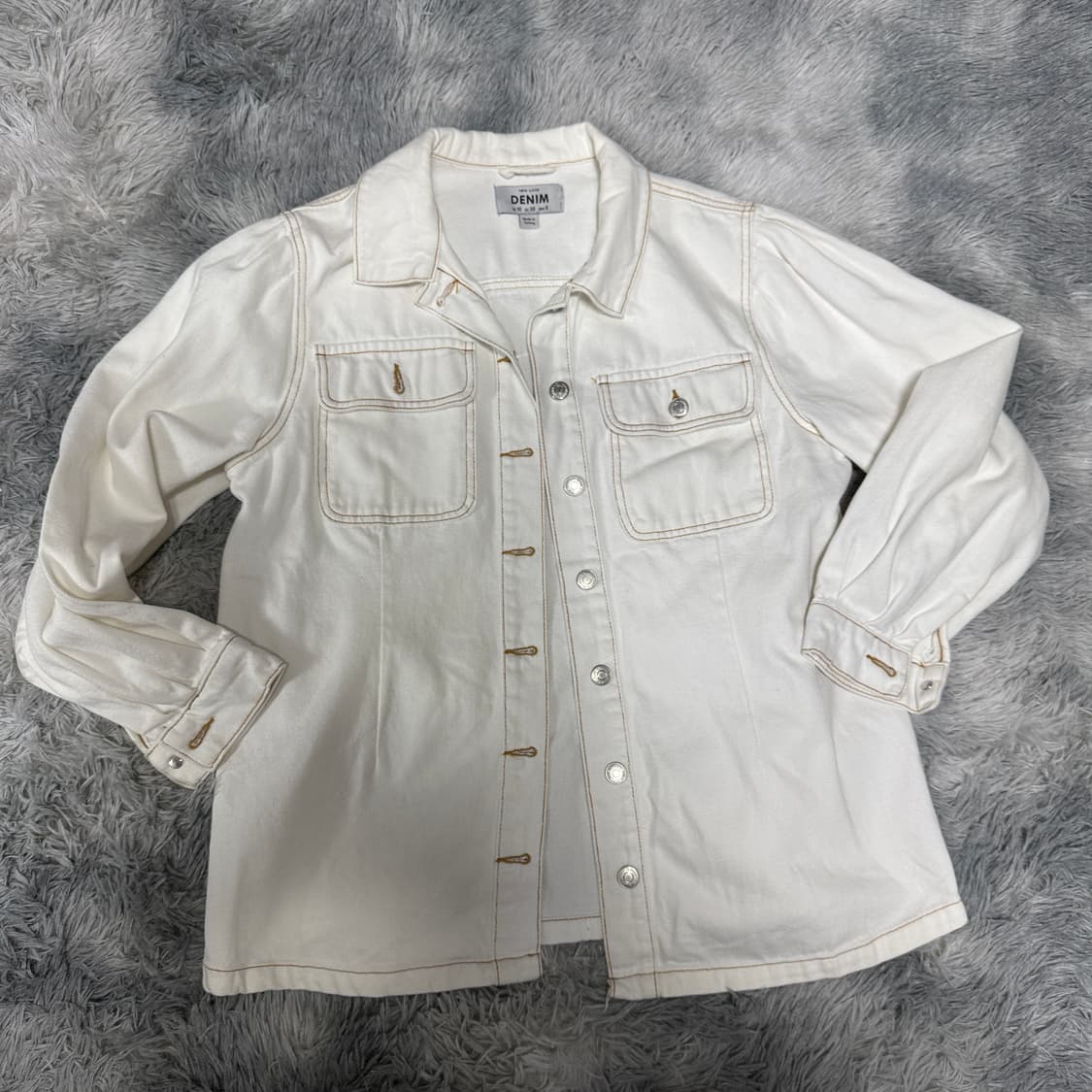 뉴룩데님 화이트 트러커자켓 L사이즈 상품이미지7