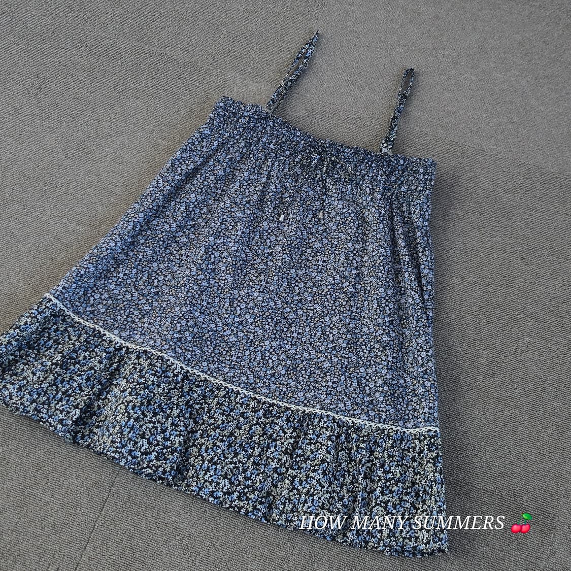 Earth music&ecology 네이비 플라워 슬리브리스 상품이미지9