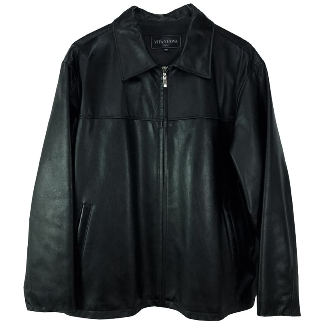 [빈티지] 리얼 쉽스킨 양가죽 집업 레더 자켓 블랙 M20085 상품이미지2