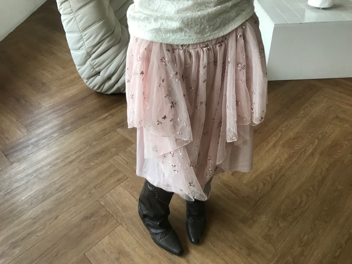vintage pink sha skirt 상품이미지7