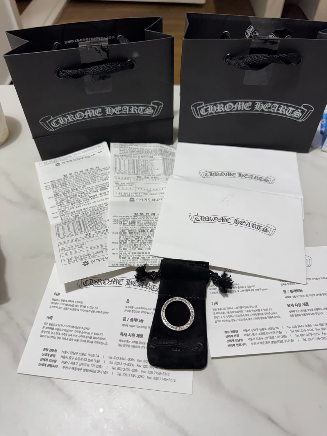 크롬하츠 퍽유링3mm 백화점 구매 풀구성 판매 상품이미지1