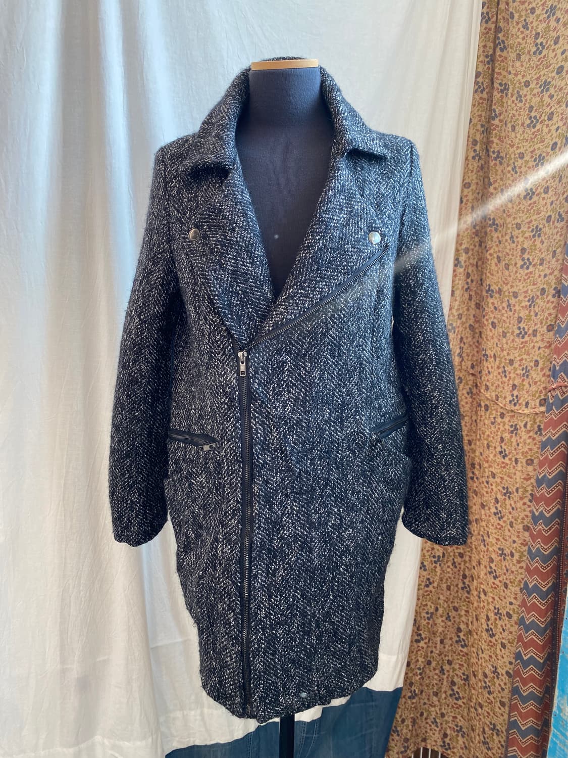 MAJJI STUDIO 트위드 지퍼 코트(M) 상품이미지2