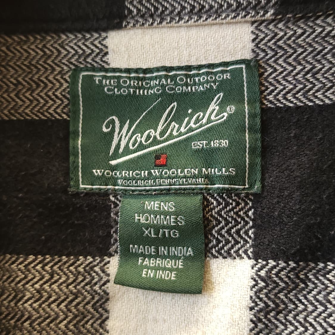 울리치 플란넬 워크셔츠 투포켓 셔츠 블랙앤화이트 xl 상품이미지4