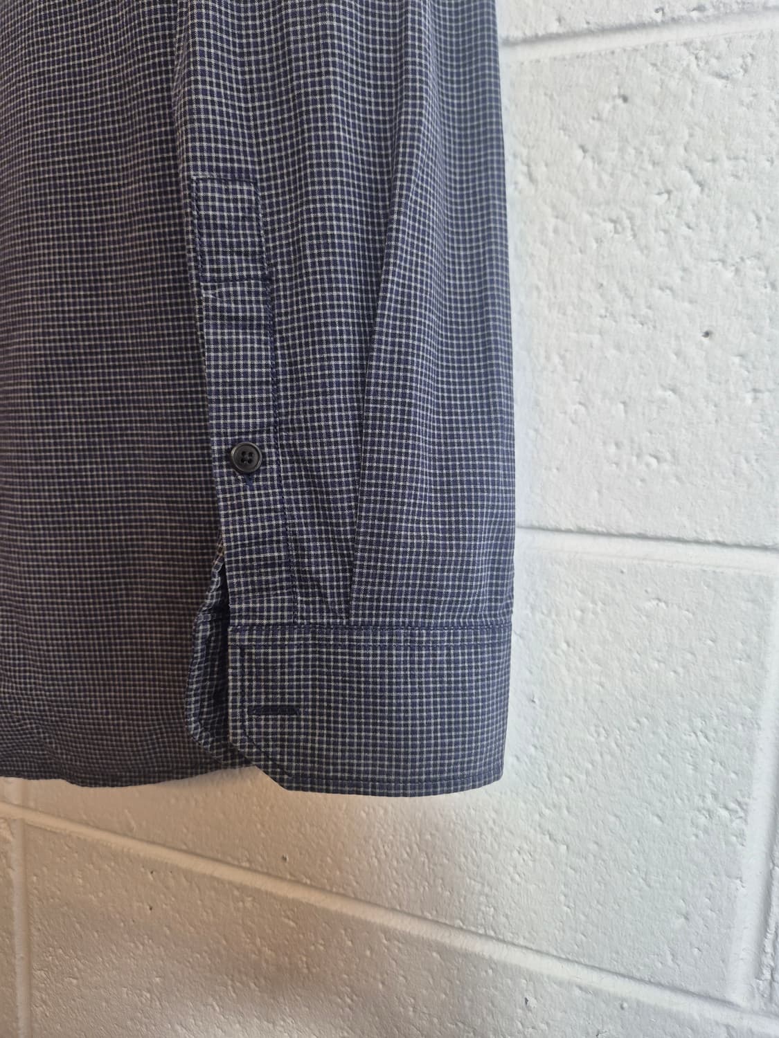 100 )라코스테 긴팔 셔츠 네이비 체크 40호 상품이미지5