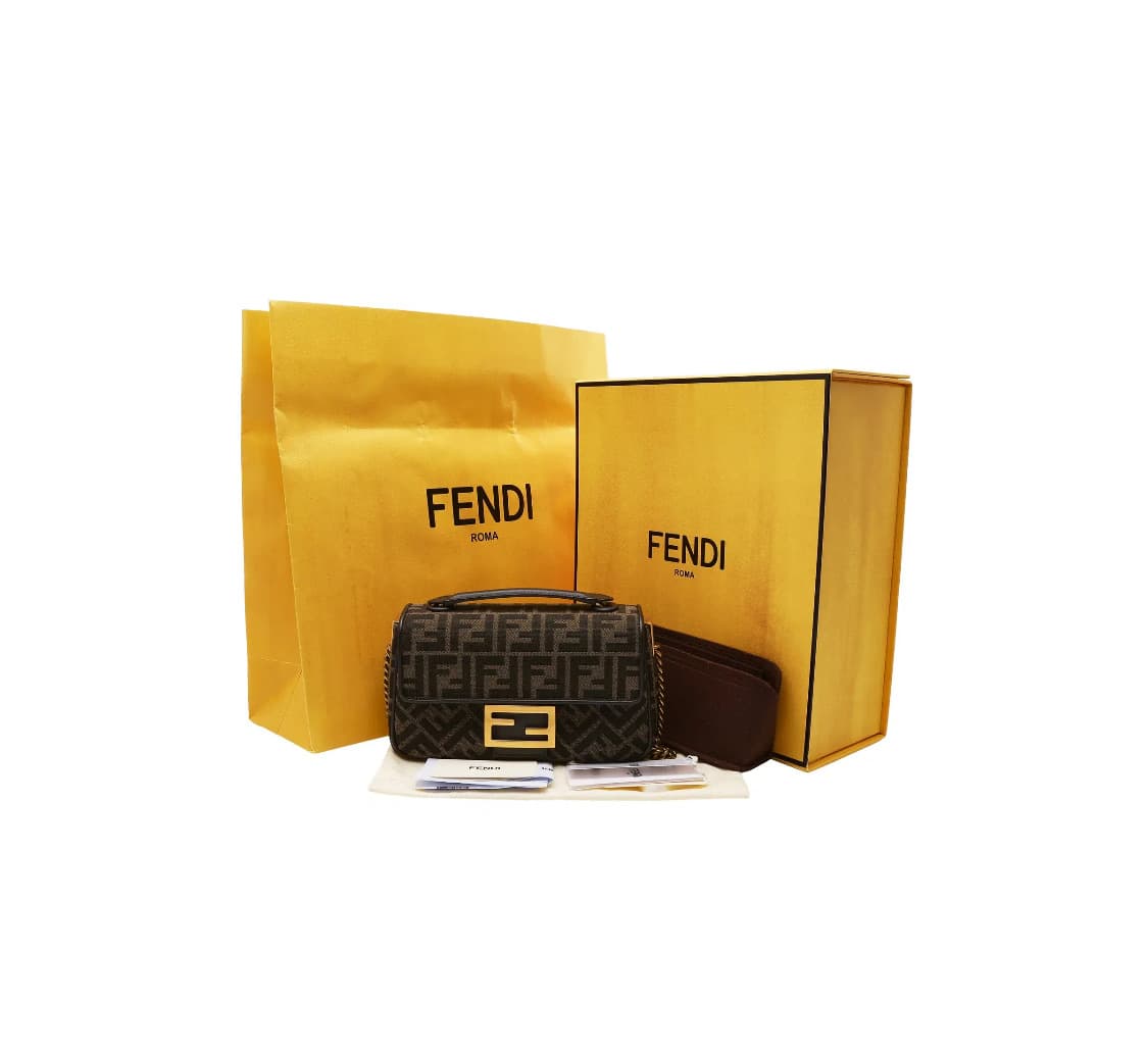 [S급] 펜디 바게트 FF 자카드 패브릭 미디 브라운 판매합니다!!! 상품이미지1