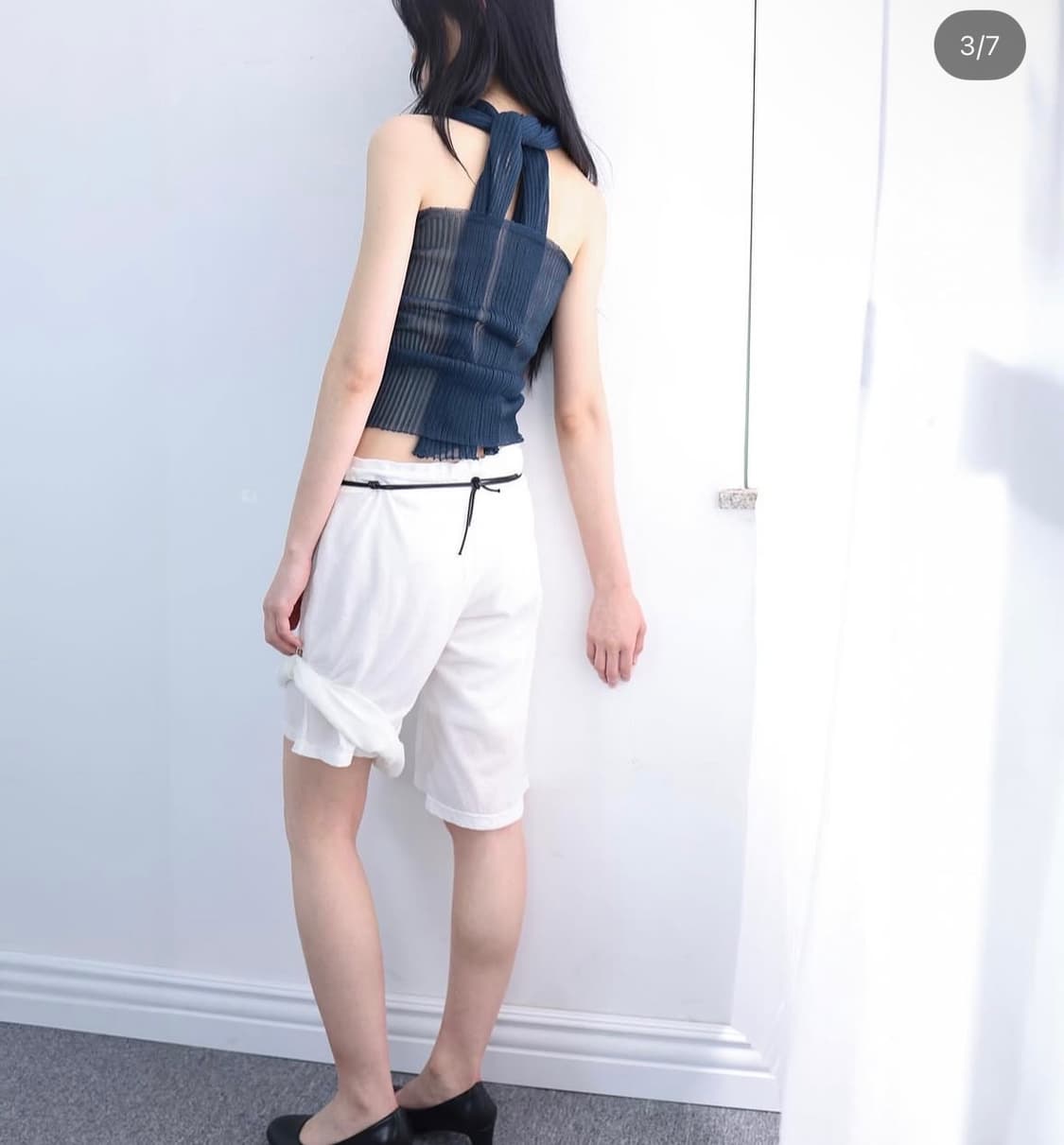 SHEER TANK TOP 블루 상품이미지5