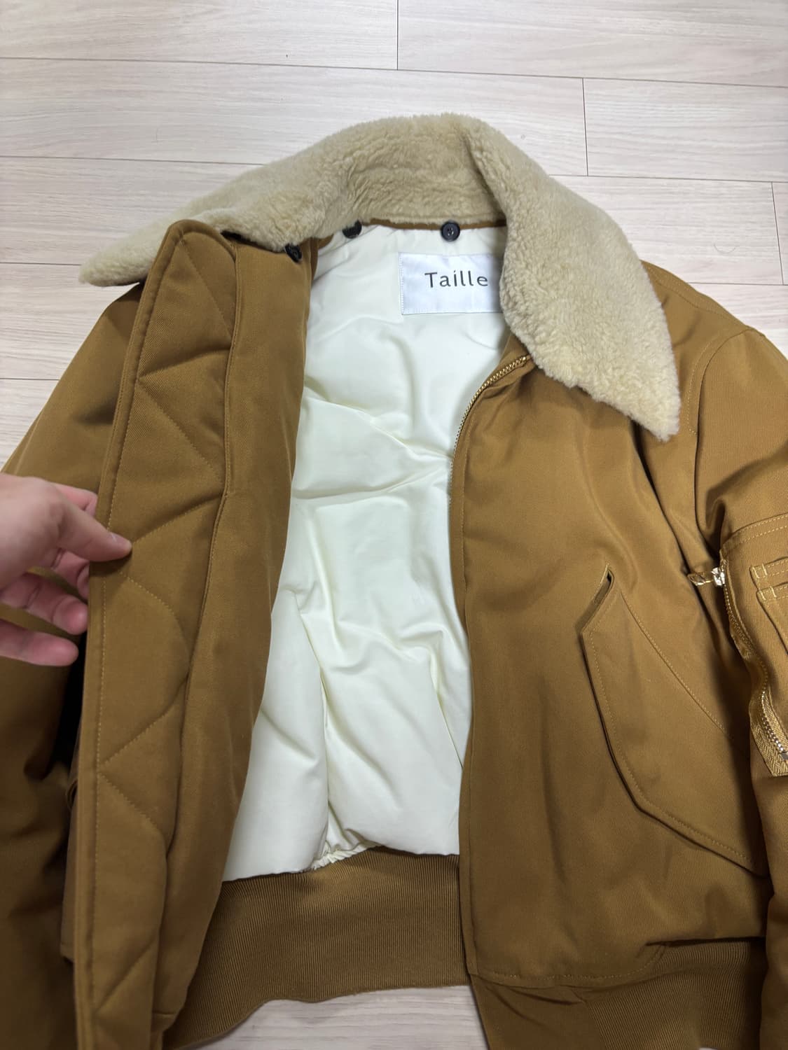 타일레 23fw 시어링 숏파카 카멜 1사이즈 상품이미지2