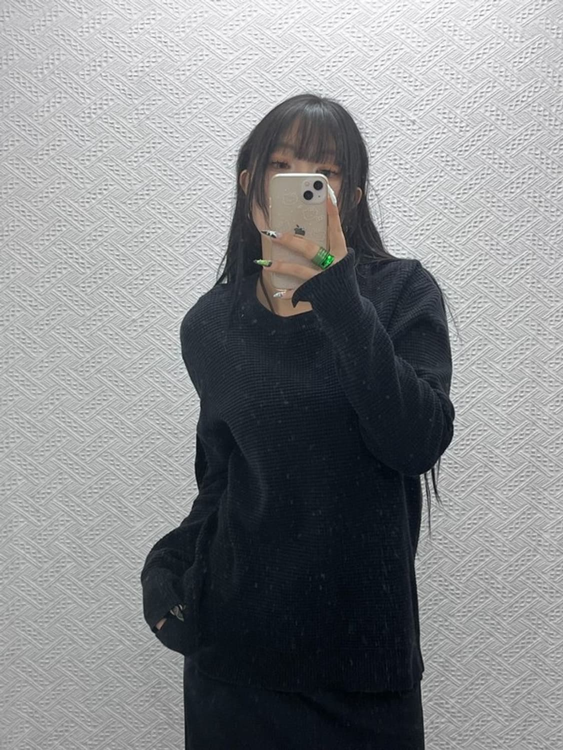 디젤 스트릿 모던시크 슬리브 포켓 스트랩 와플 니트 100 C08668 상품이미지1