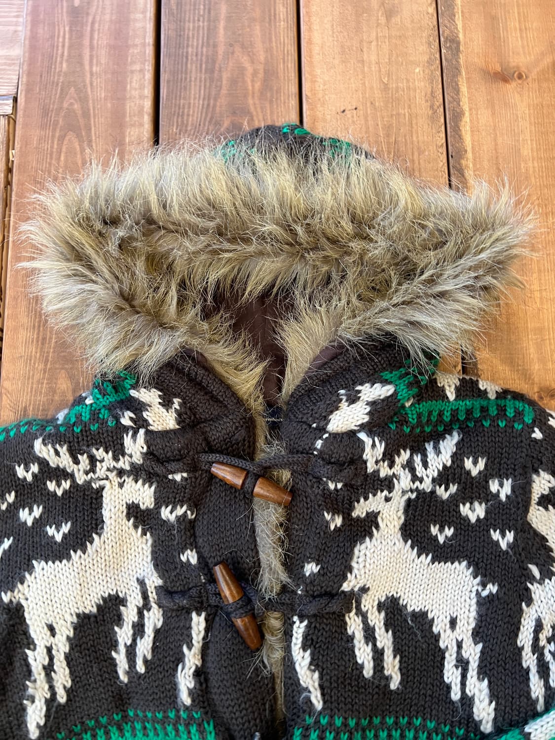 그린 디어 니트 퍼 가디건 상품이미지7