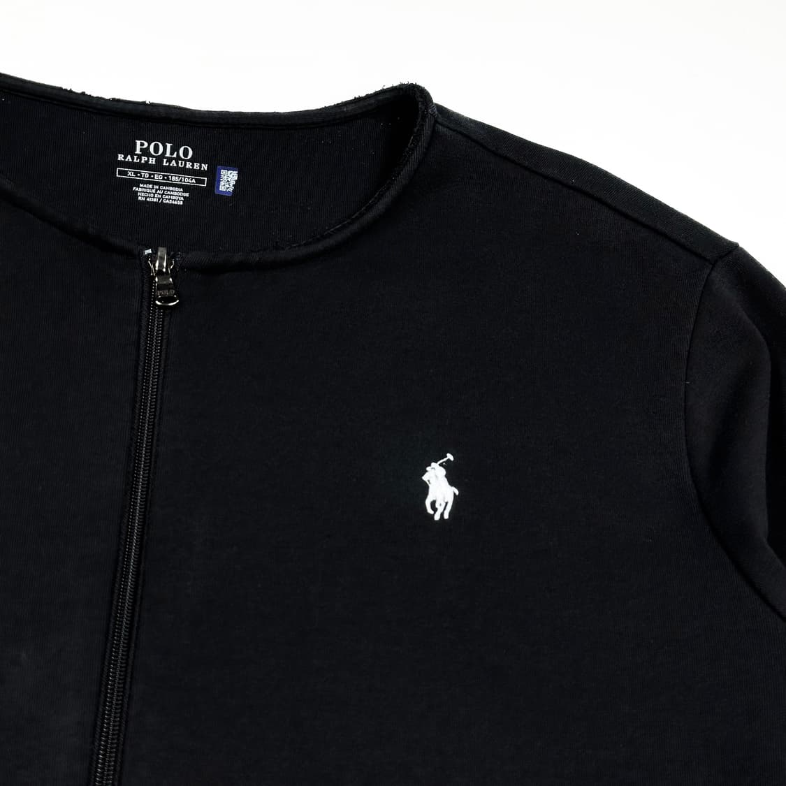 폴로 랄프로렌 포니 블랙 코튼 트랙탑 져지 (XL) 상품이미지3