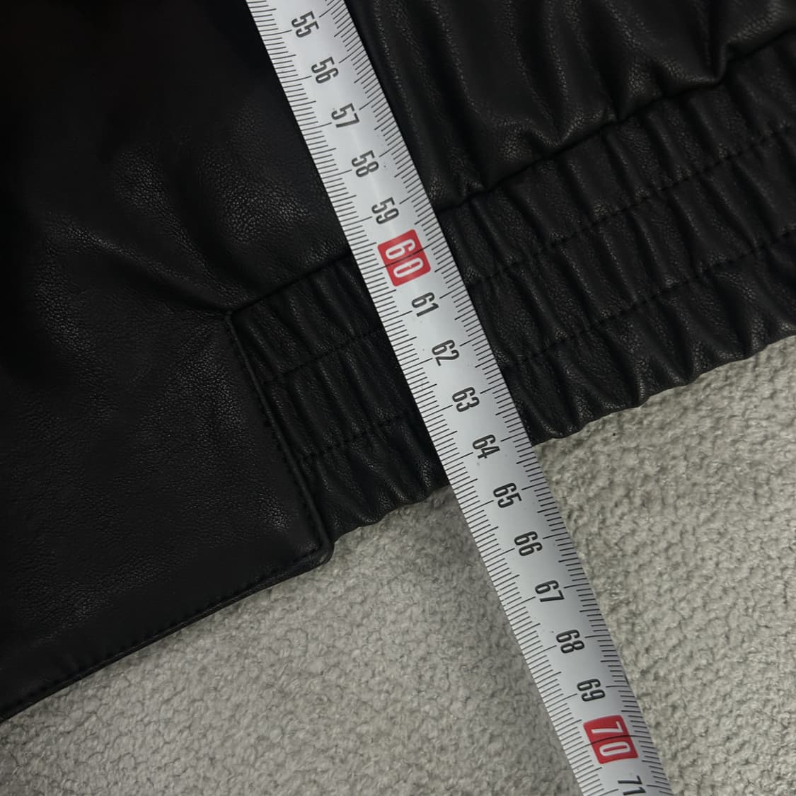 SATUR 블랙 레더 봄버 자켓 L 상품이미지5