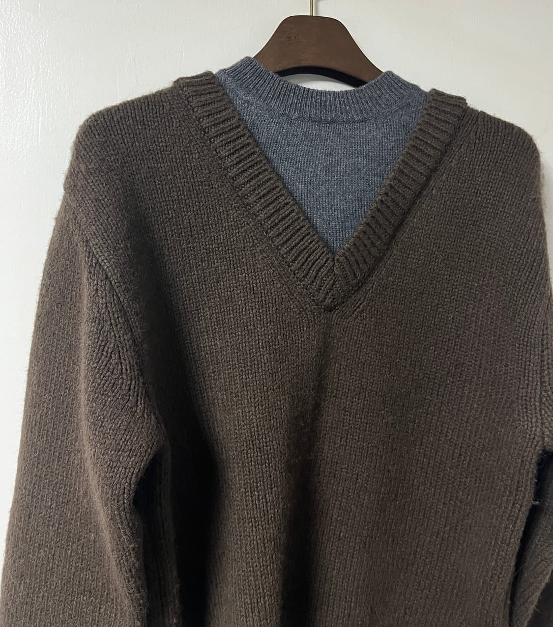 시스템옴므 파리스 울 블랜드 더블 넥 니트탑 상품이미지5