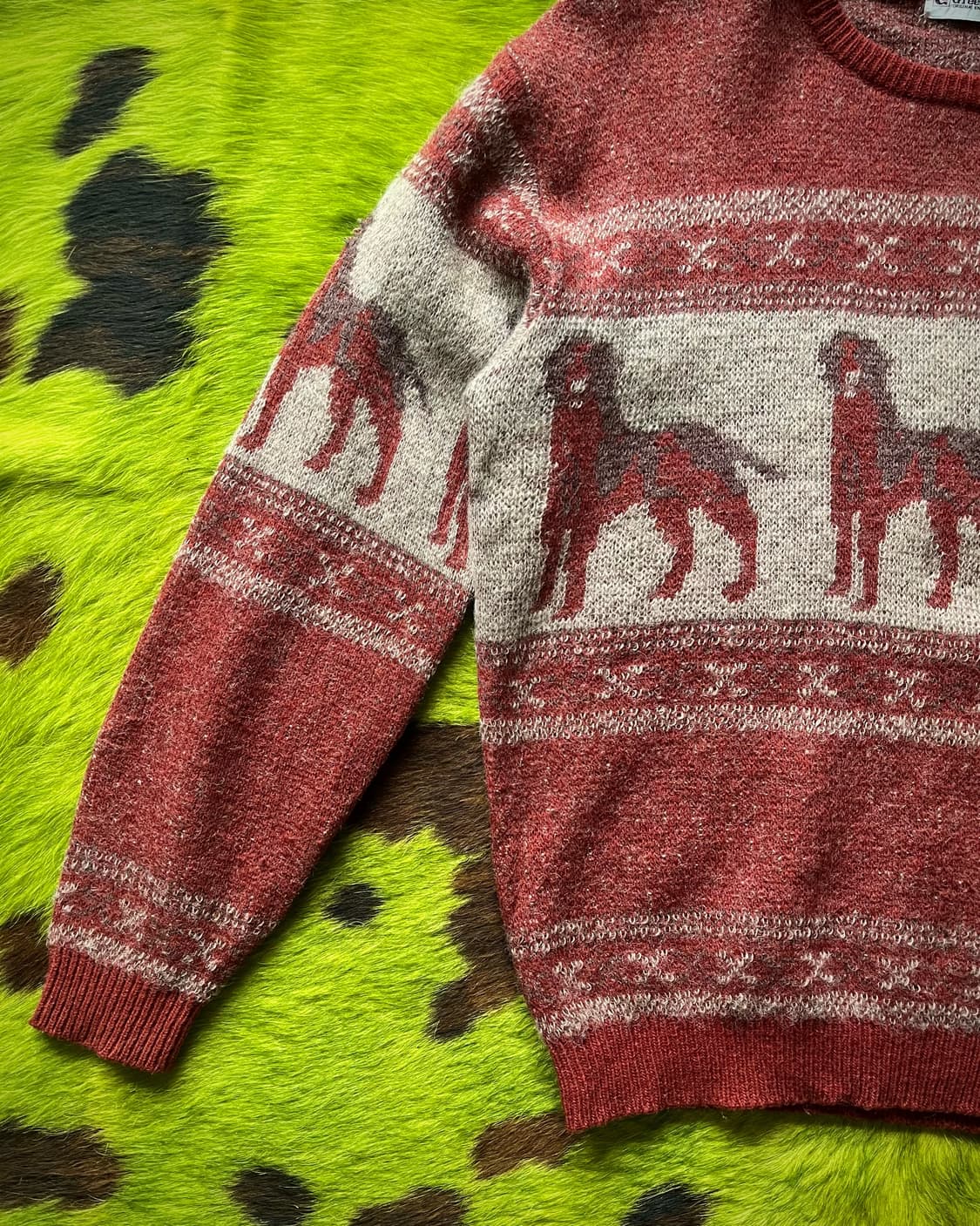 90-00s Green Feather Wool Knit Sweather 상품이미지6