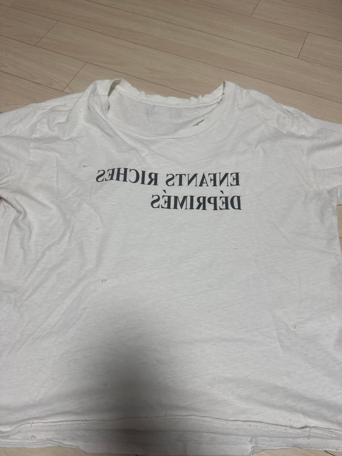 S) ERD 앙팡 리쉬 데프리메 흰색 로고 반팔 상품이미지2