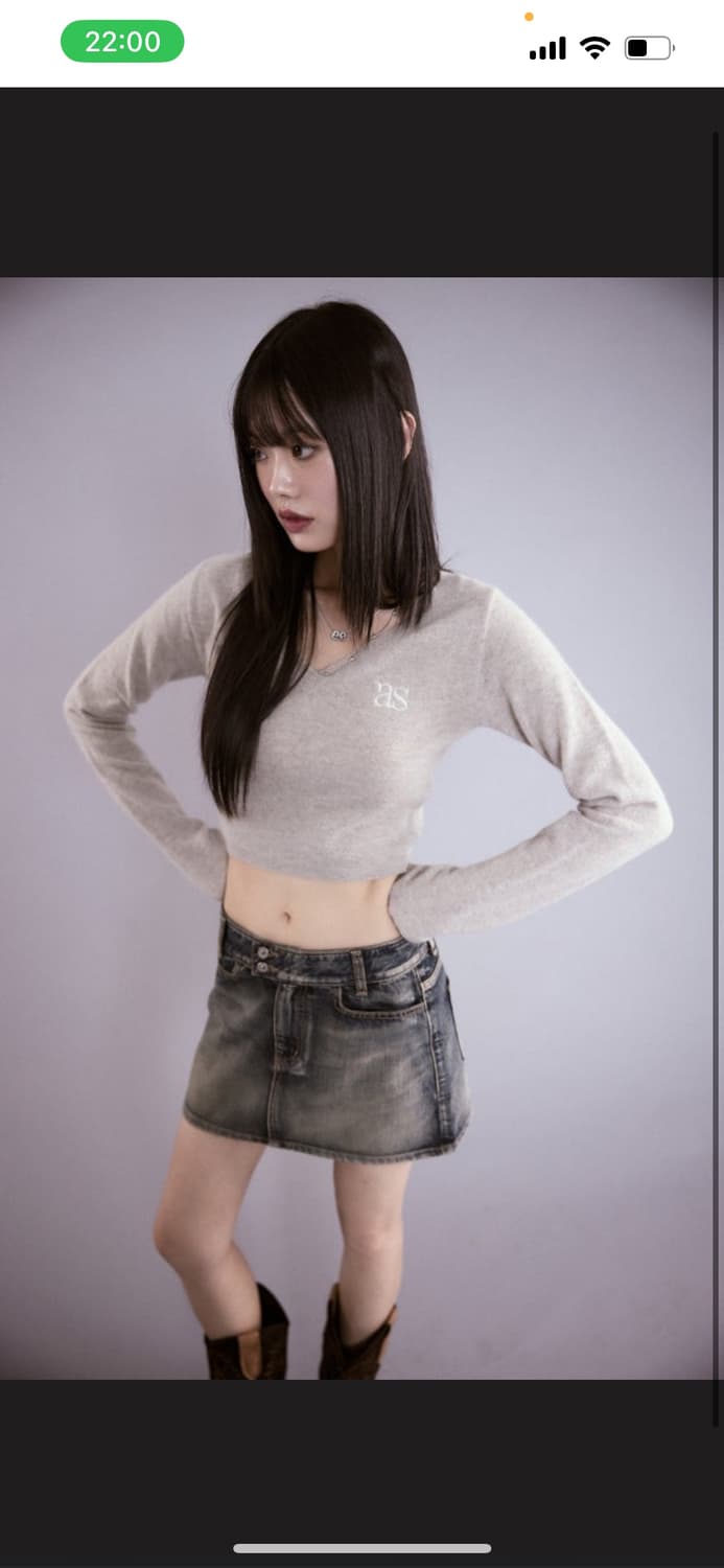 애즈온 x detailed skirt 상품이미지2