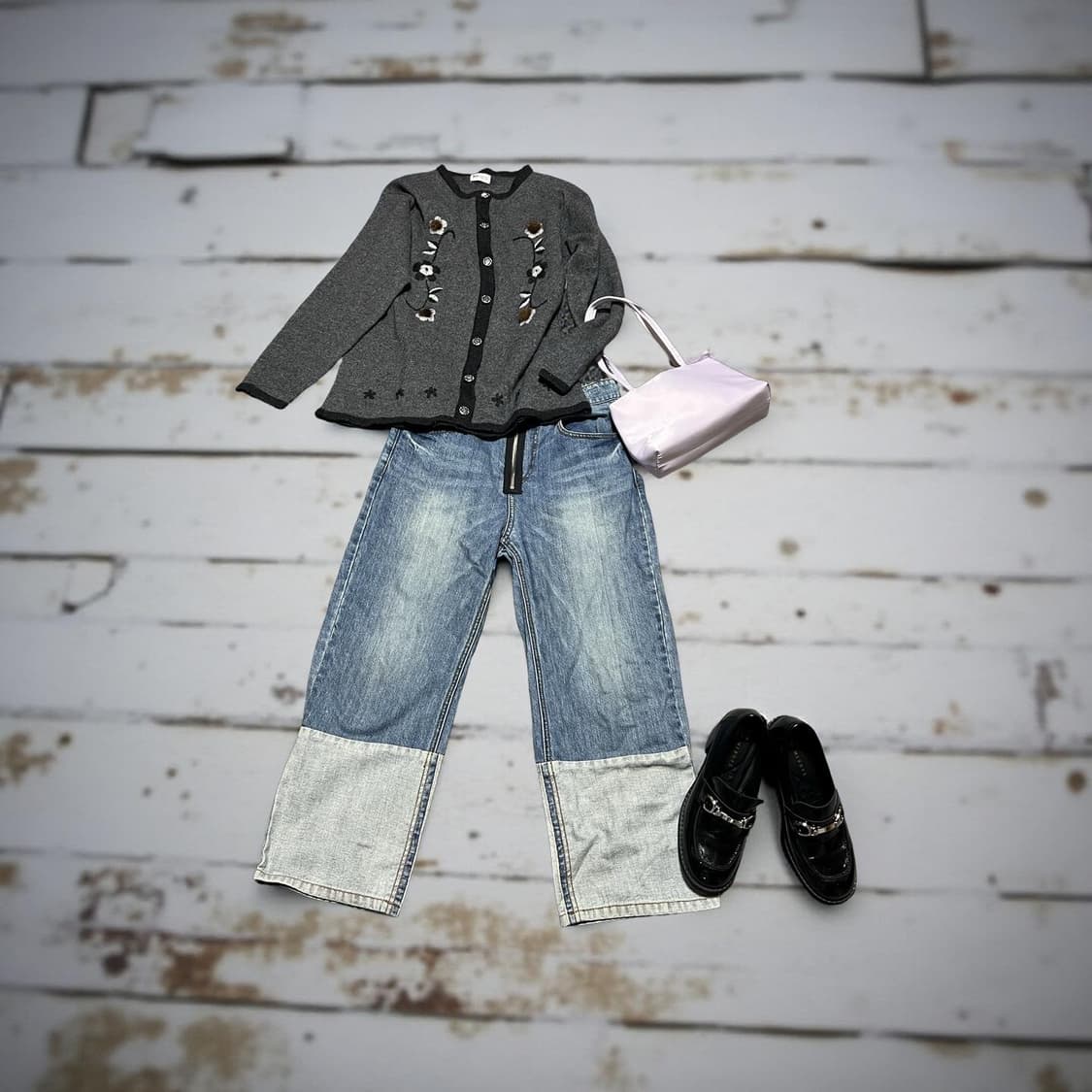 vintage flower 가디건 상품이미지2