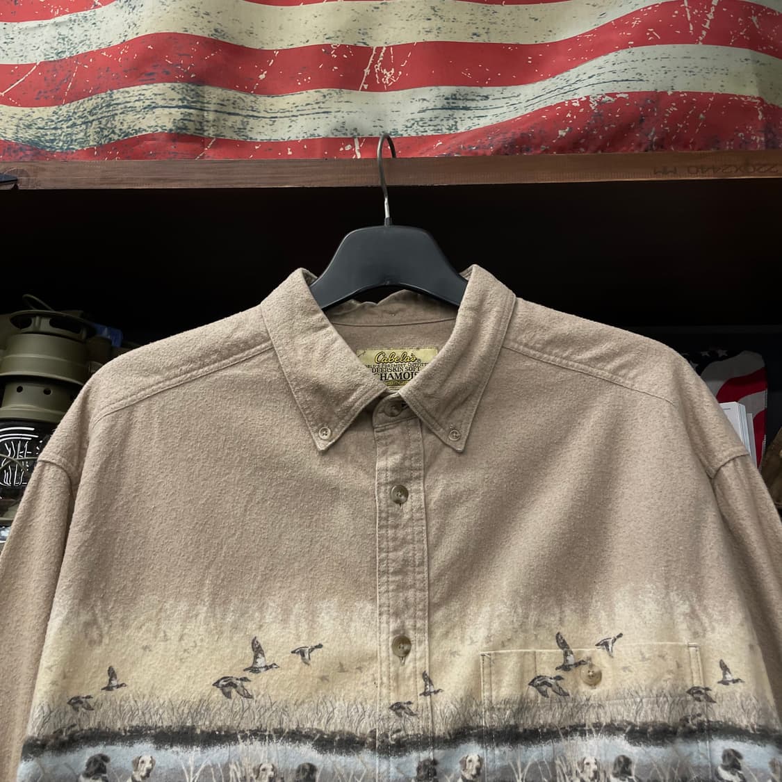 90s 카벨라스 디어 스킨 소프트 헌팅 포켓 셔츠 상품이미지3