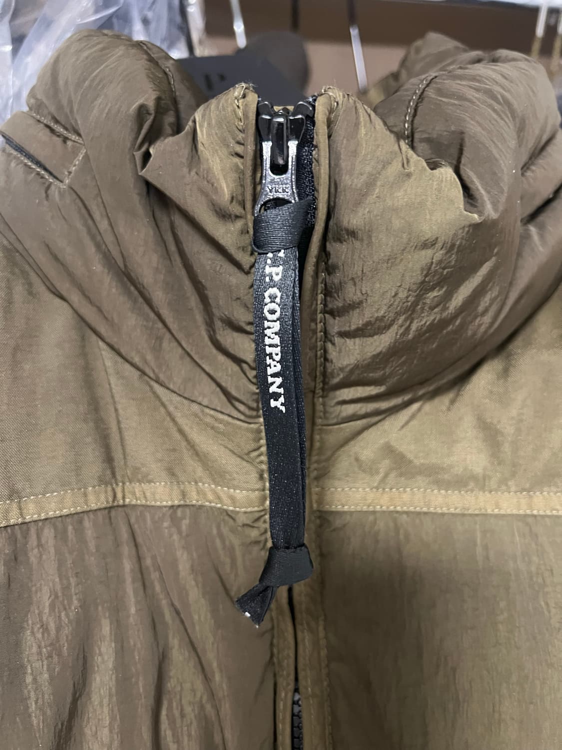 CP컴퍼니 에코크롬R 믹스드 다운 패딩 올리브그린 48 상품이미지5