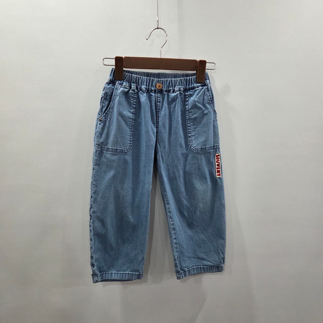 리미떼두두 키즈 밴딩 퍼티그 샴브레이 팬츠 L/6/7 상품이미지1