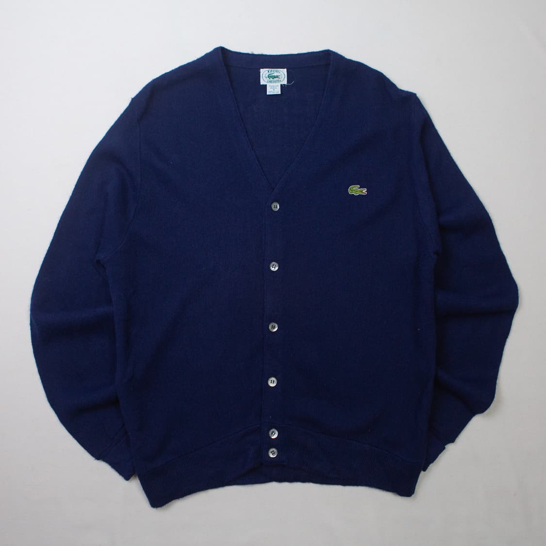 80s IZOD 라코스테 아크릴 가디건 네이비 상품이미지2