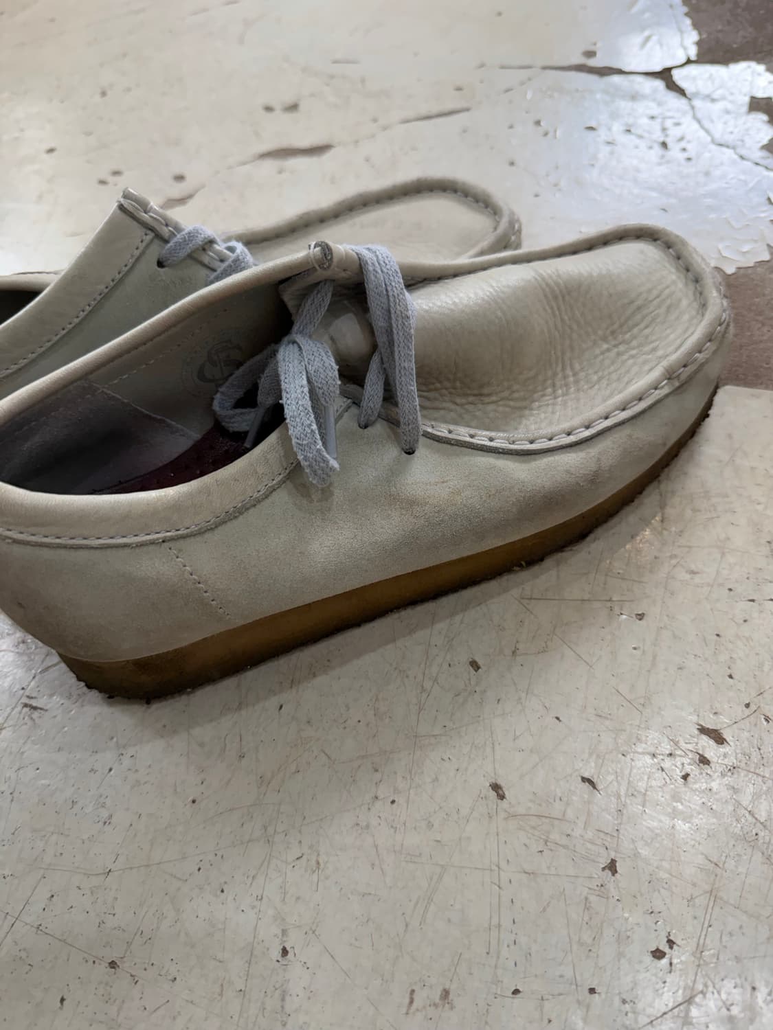 클락스 왈라비 라이트블루 스웨이드&레더 상품이미지5