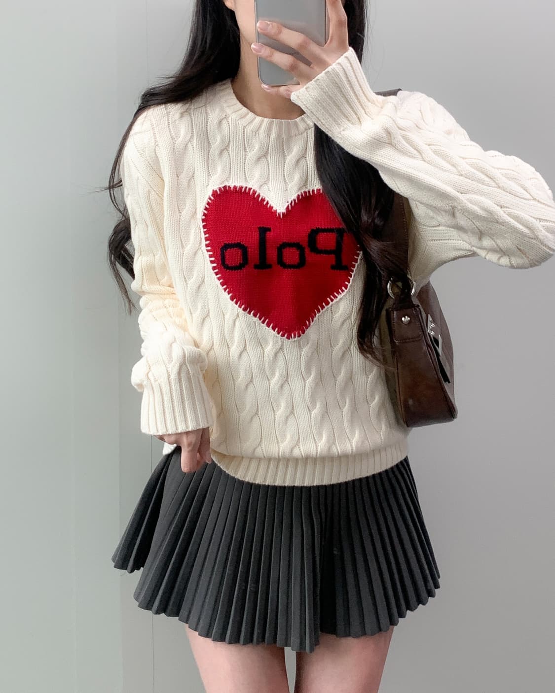 폴로 하트 니트 상품이미지1