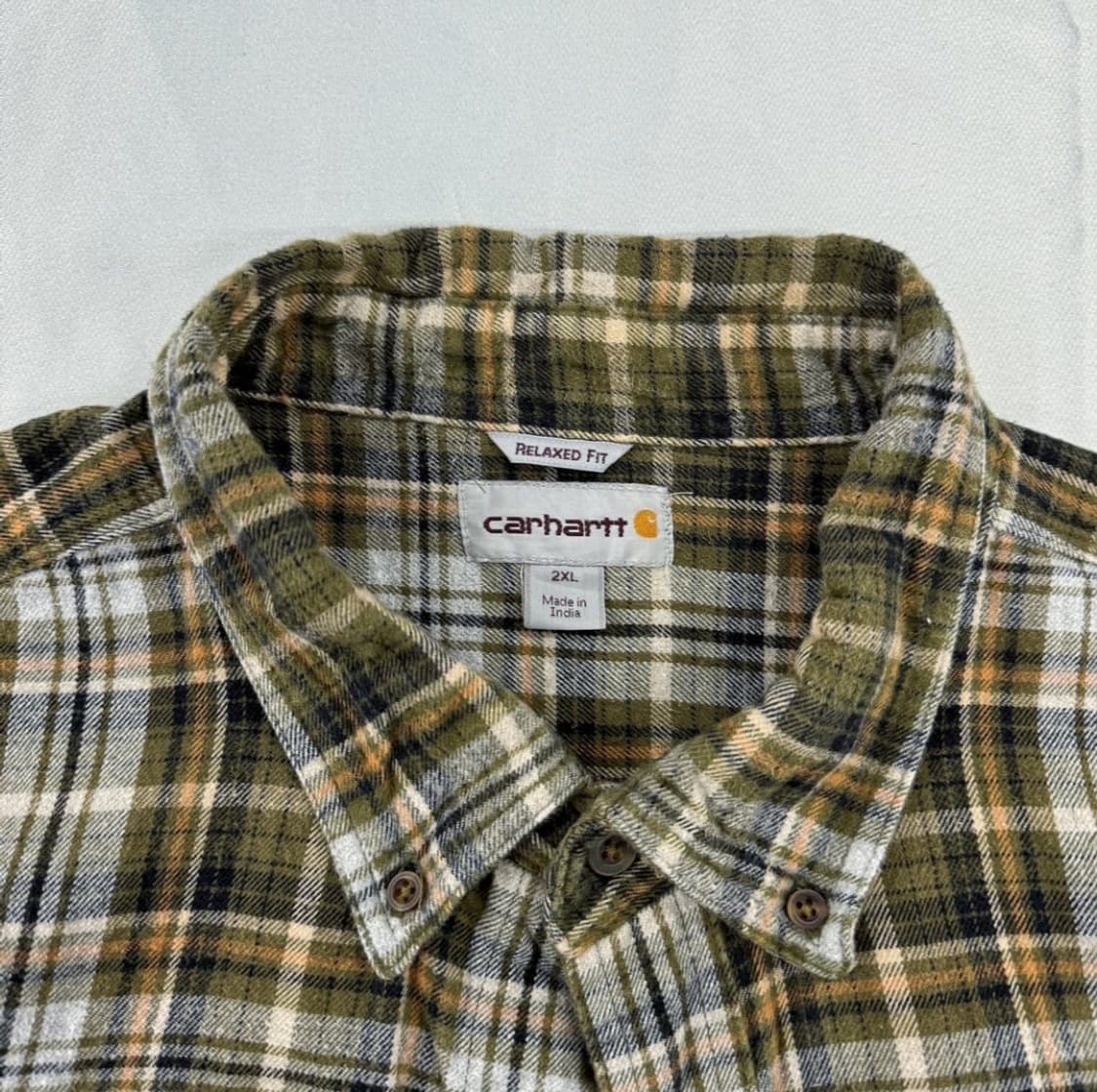 칼하트 버튼 다운 체크셔츠(2XL) 상품이미지5