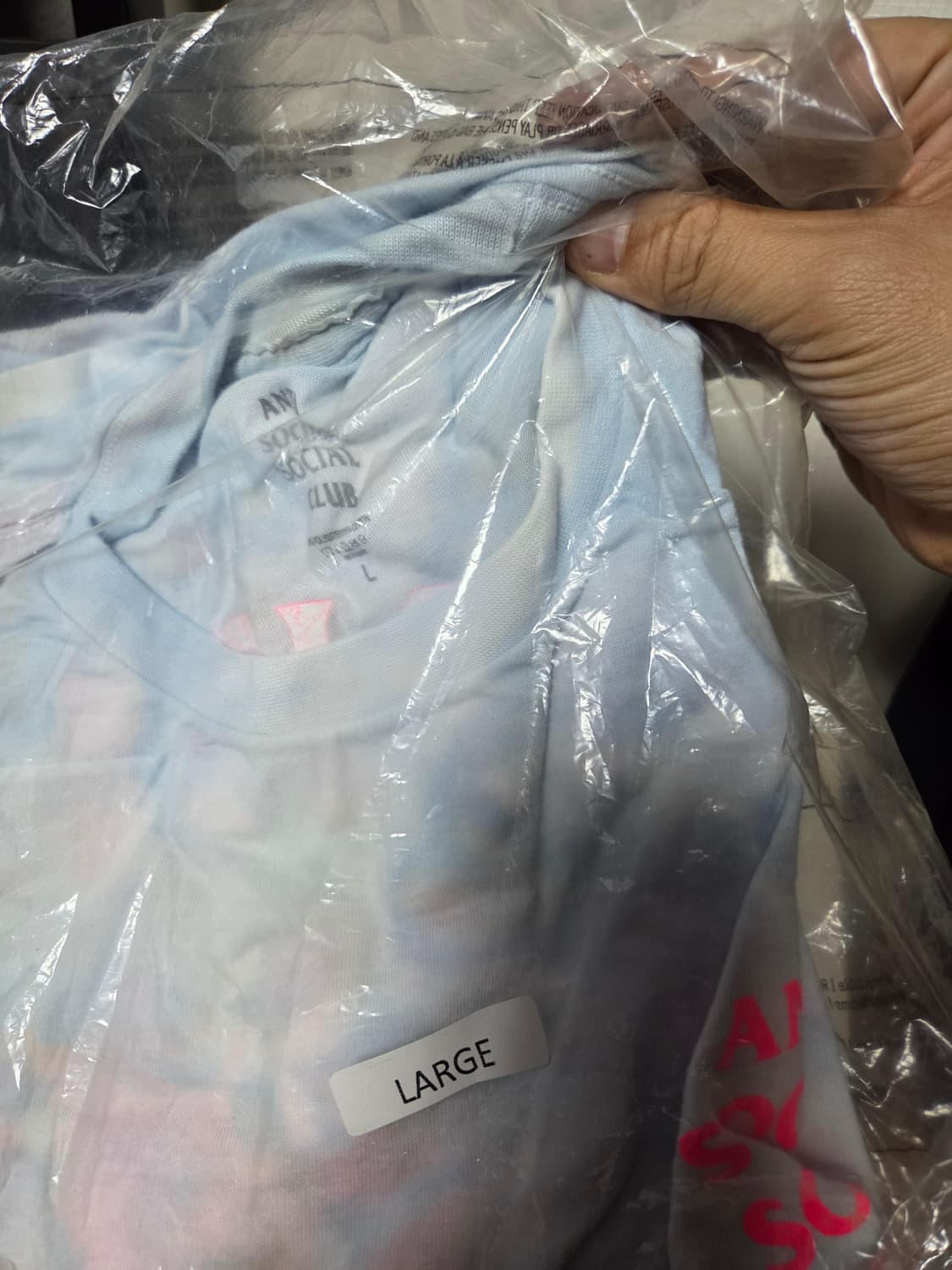 [L] 안티소셜클럽 ASSC LSD 티셔츠 화이트 핑크 상품이미지2