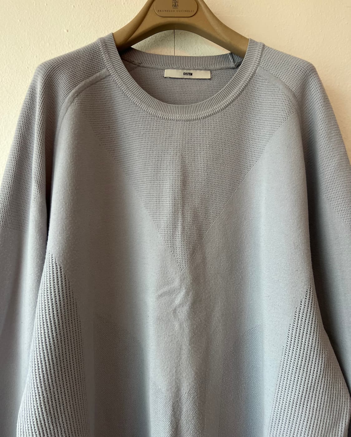 시스템 남성 인디블루 라운드니트 상품이미지2