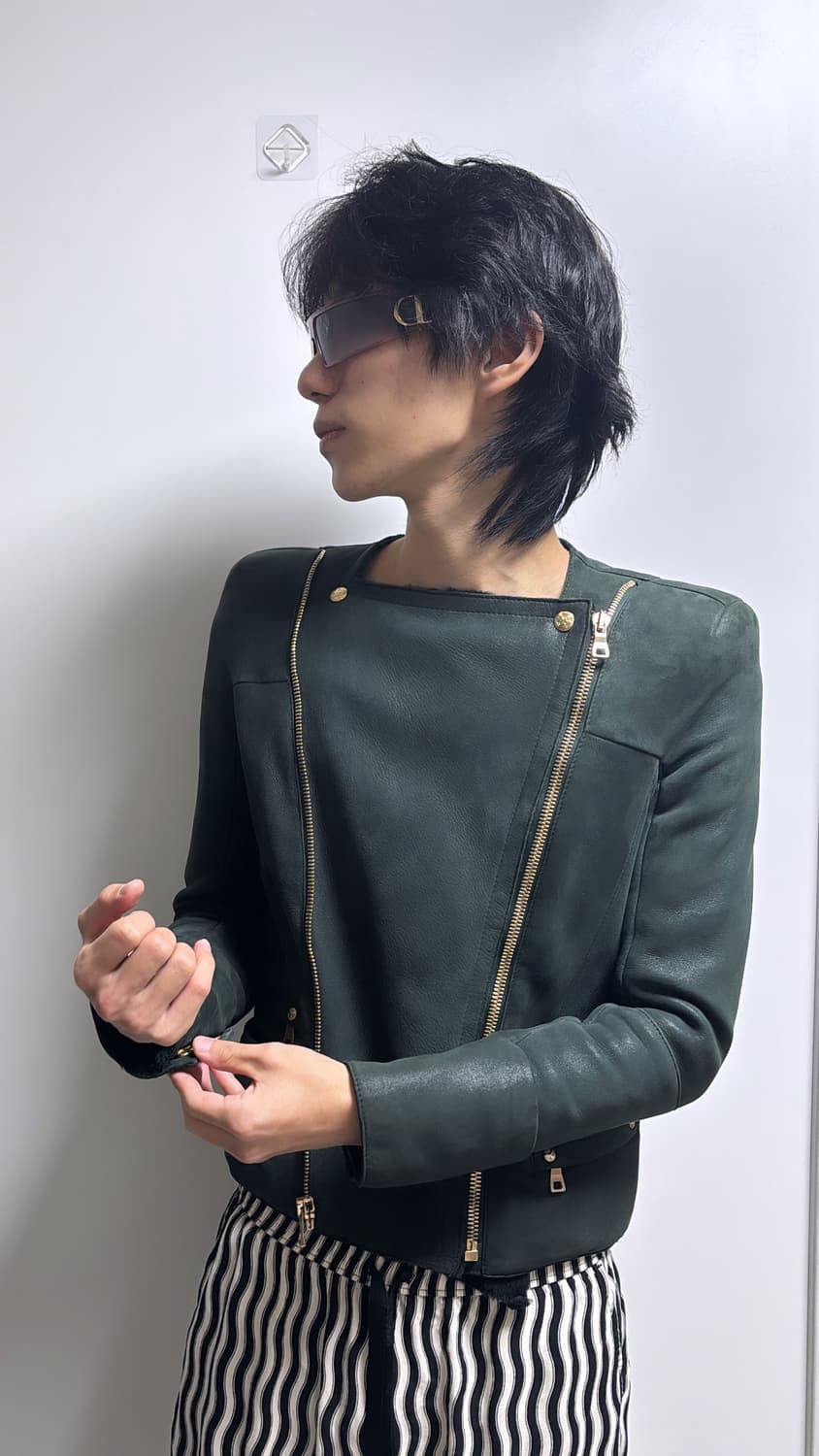 발망 램스킨 시어링 무스탕 바이커 레더자켓 36사이즈 상품이미지2